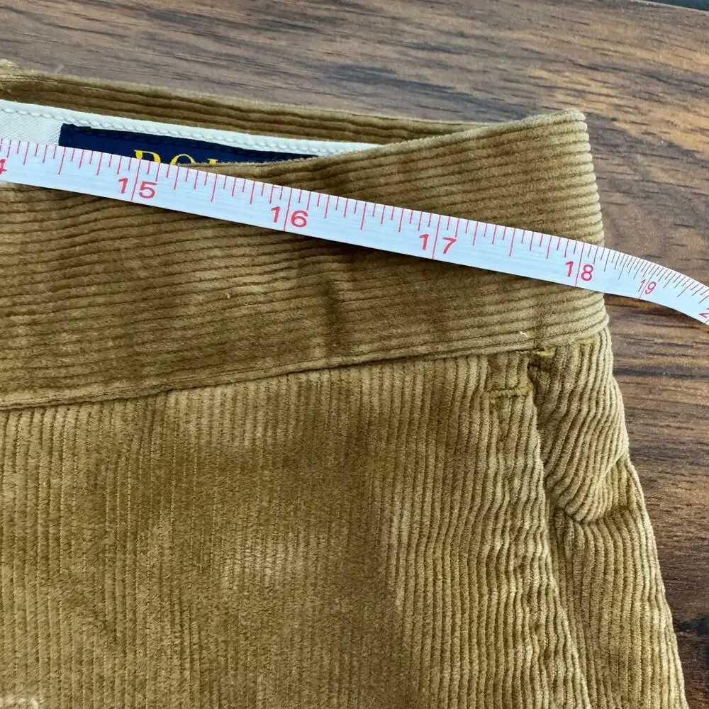 Polo Ralph Lauren Stretch Classic Fit Tan Corduroy‎ Pants Mens 36x32